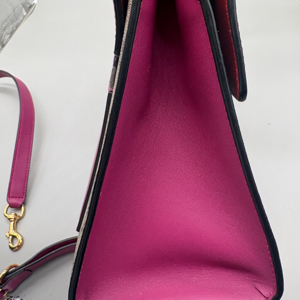 Gucci Padlock GG Supreme Red Top Handle Bag - Picture 5 of 11